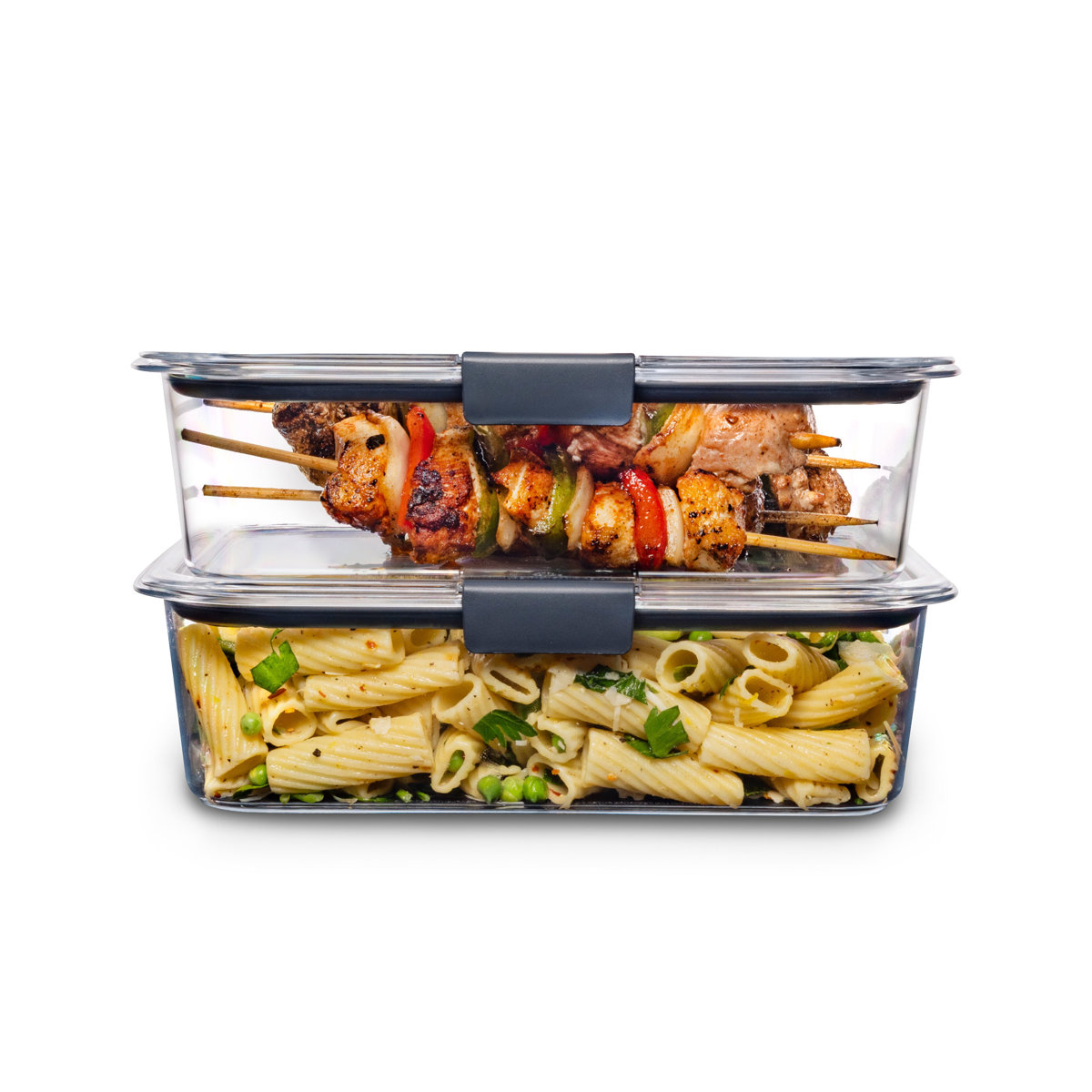 Rubbermaid Brilliance Food Storage Container, 9.6 Cup, 2 Pack